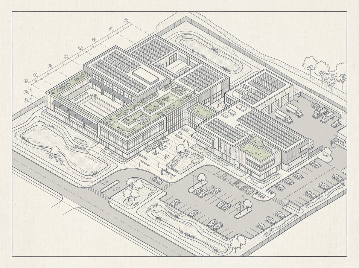 Illustrative concept drawing representing Magna Centre ($40M) & Town Operations Centre ($22M)